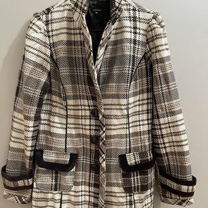 Maurices brown and cream coat